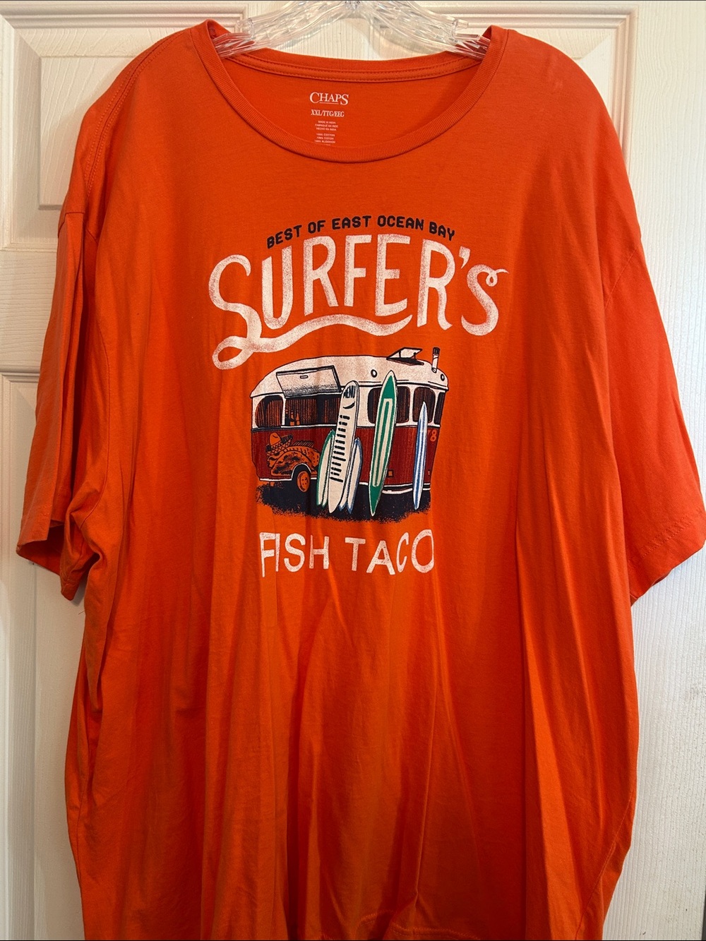 Chaps Orange Surfer's Fish Taco Graphic Tee